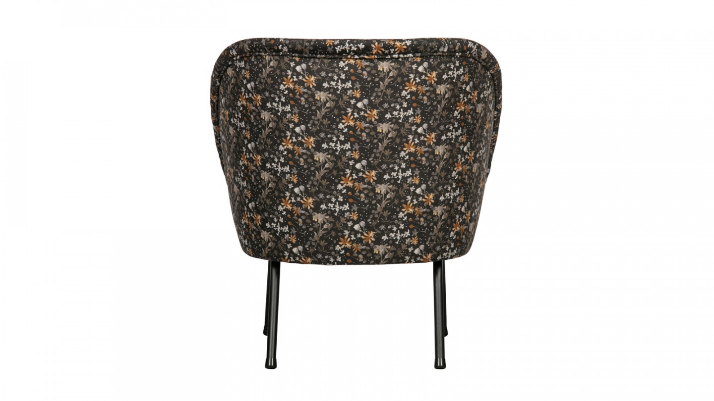 Fauteuil en velours imprimé aquarelle - Collection Vogue - BePureHome