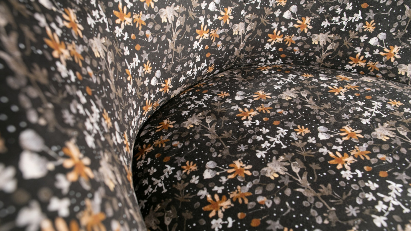 Fauteuil en velours imprimé aquarelle - Collection Vogue - BePureHome