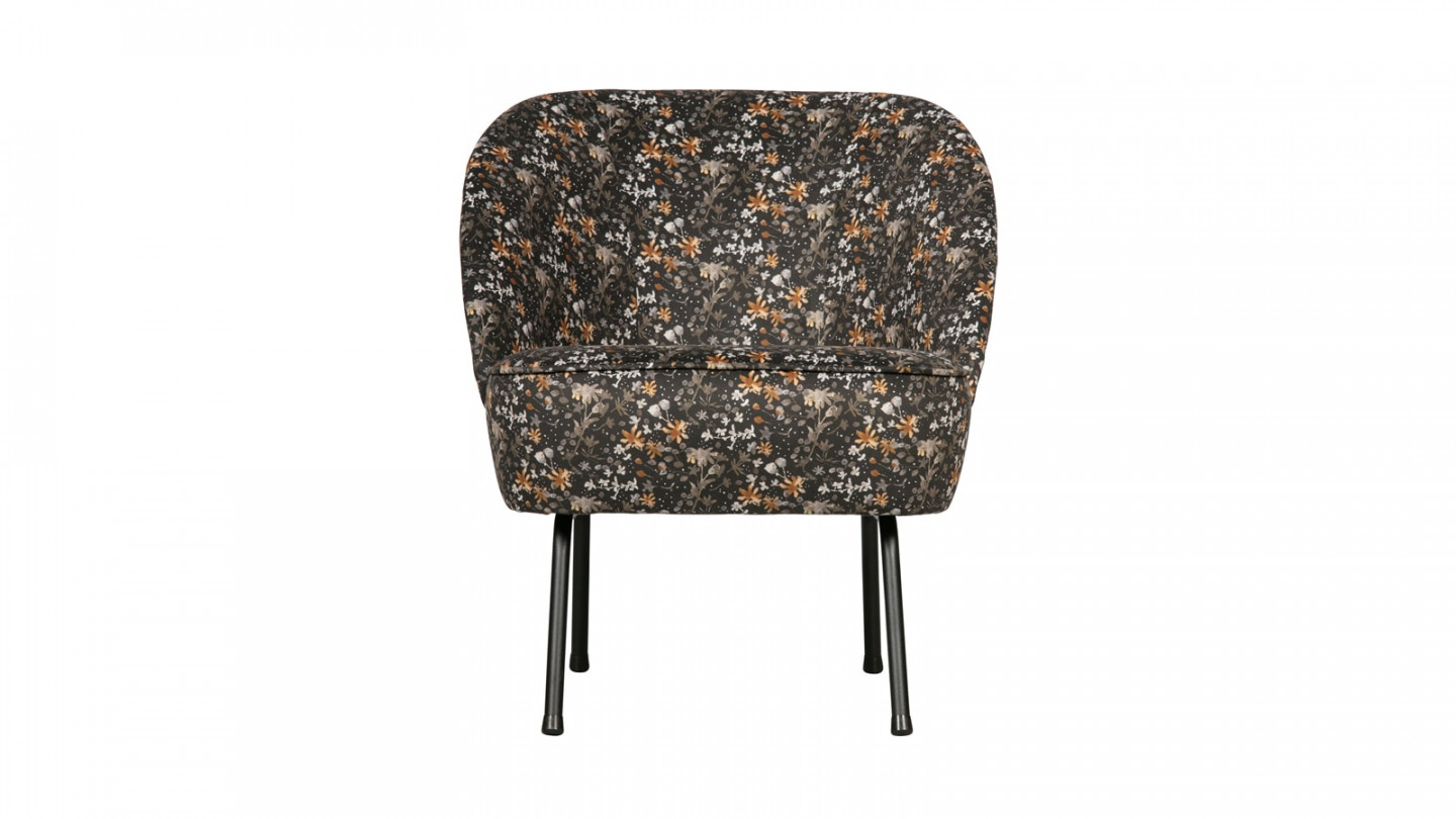 Fauteuil en velours imprimé aquarelle - Collection Vogue - BePureHome