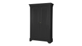 Armoire 2 portes en pin laqué noir - Collection Isabel - Woood