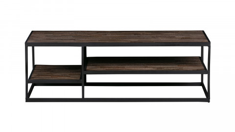 Table basse en teck et métal noir - Collection Vic - Woood