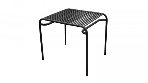 Table d'apppoint de jardin en métal noir - Collection Lineate - Leitmotiv