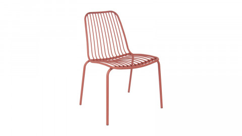Chaise de jardin en métal marron - Collection Lineate - Leitmotiv