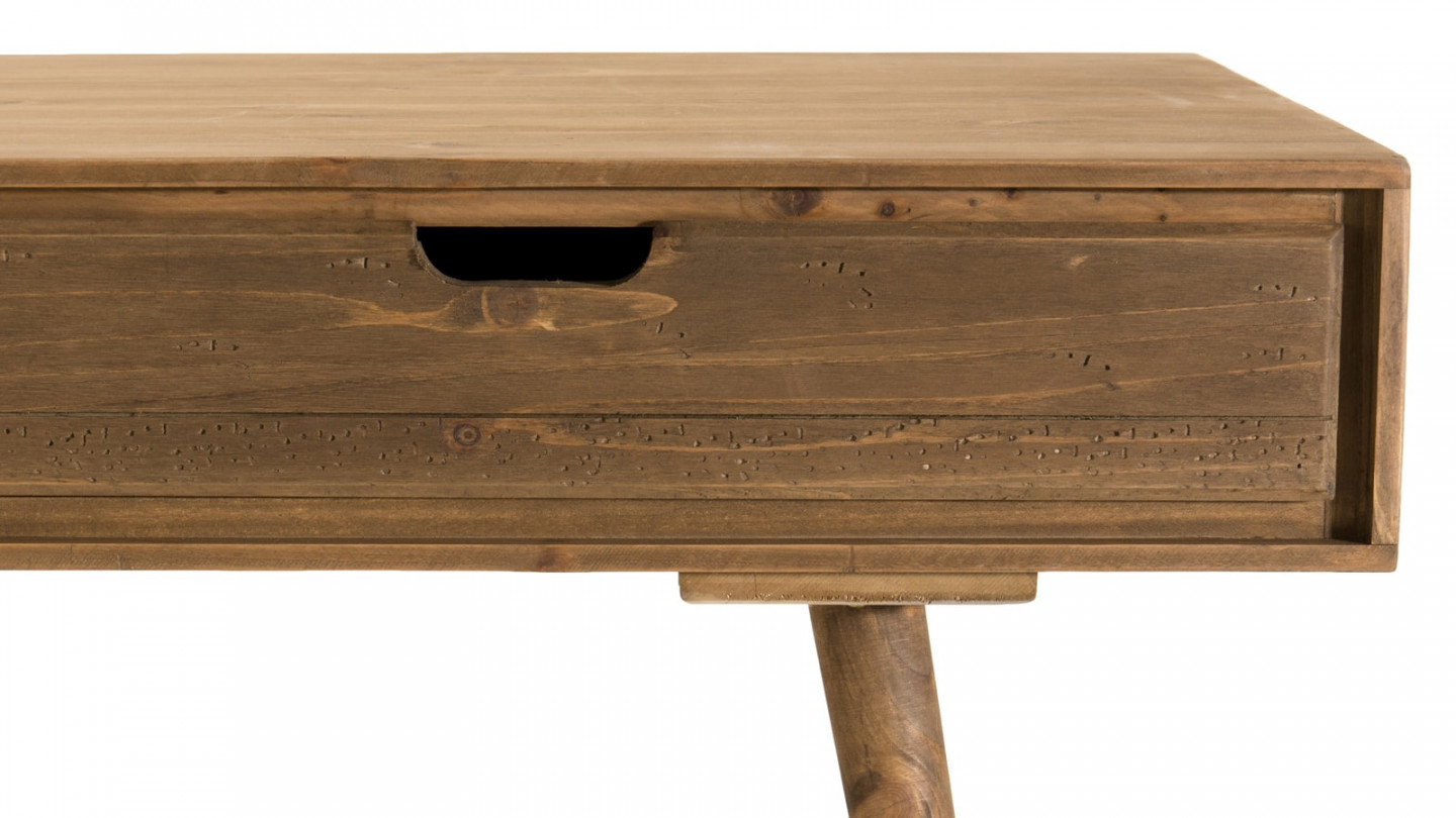 Table basse scandinave 4 tiroirs en pin - Collection Andy