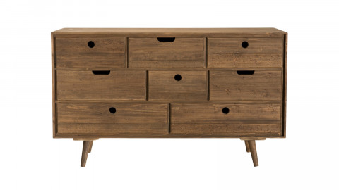 Commode scandinave 8 tiroirs en pin - Collection Andy