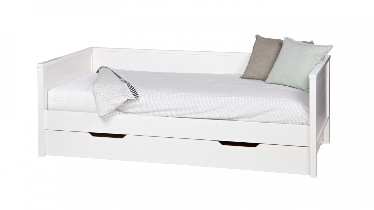 Nikki Matelas Tiroir Lit Pin Blanc