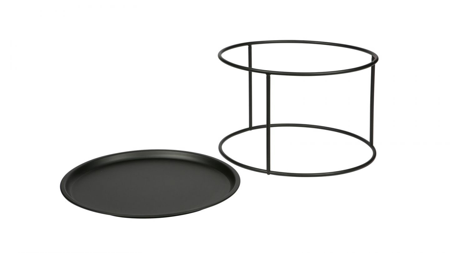 Table basse ronde en métal noir - Collection Ivar - Woood