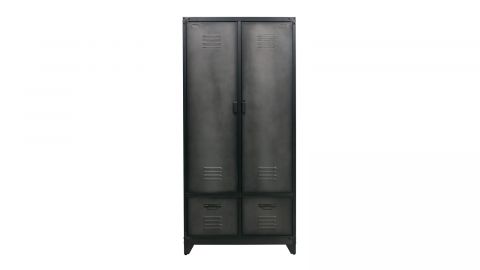 Armoire en métal noir 2 portes 2 tiroirs - Locker - Vtwonen