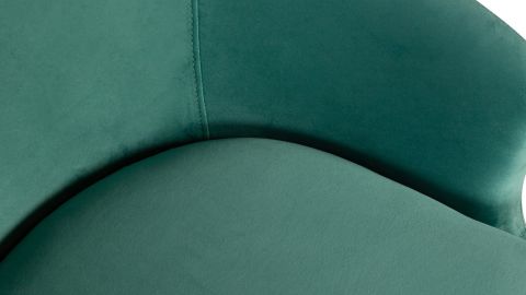 Fauteuil vintage en velours vert - Collection Jada - Woood