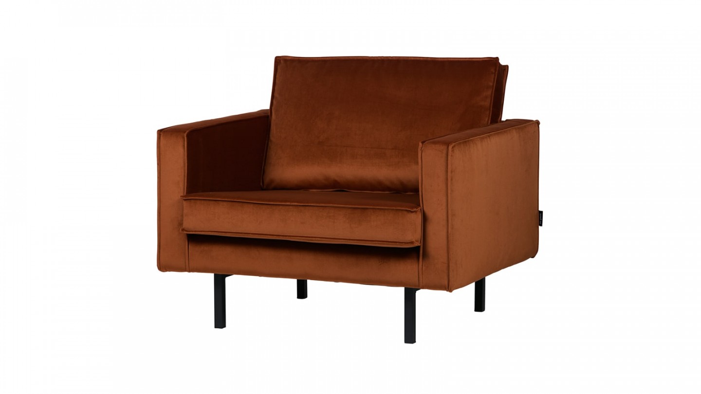 Fauteuil en velours rouge - Collection Rodéo