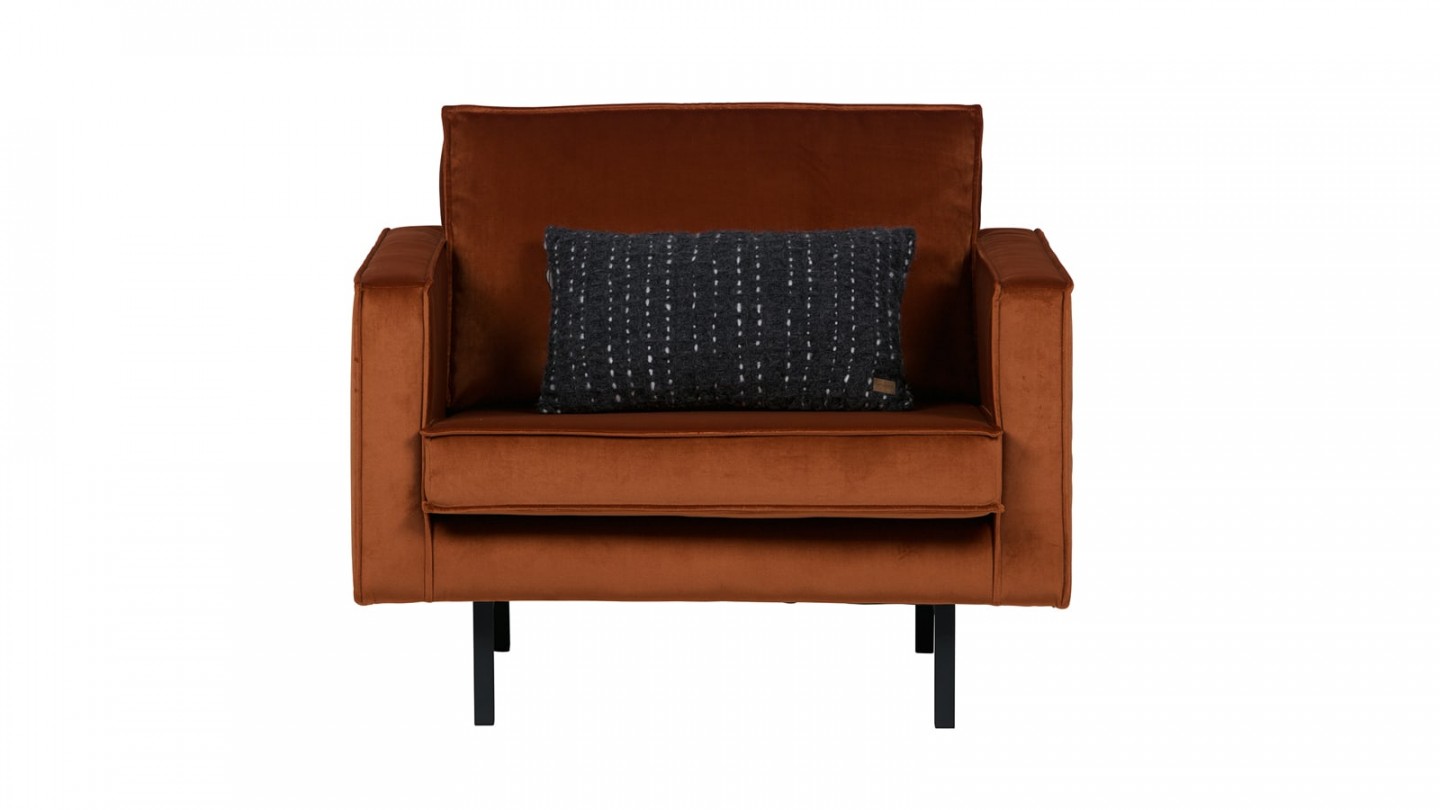 Fauteuil en velours rouge - Collection Rodéo