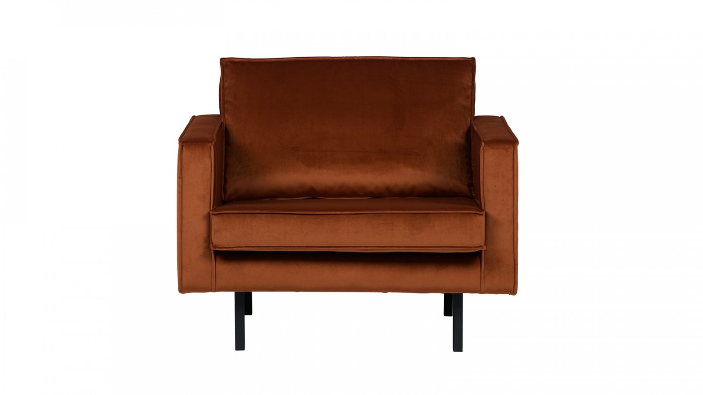 Fauteuil en velours rouge - Collection Rodéo
