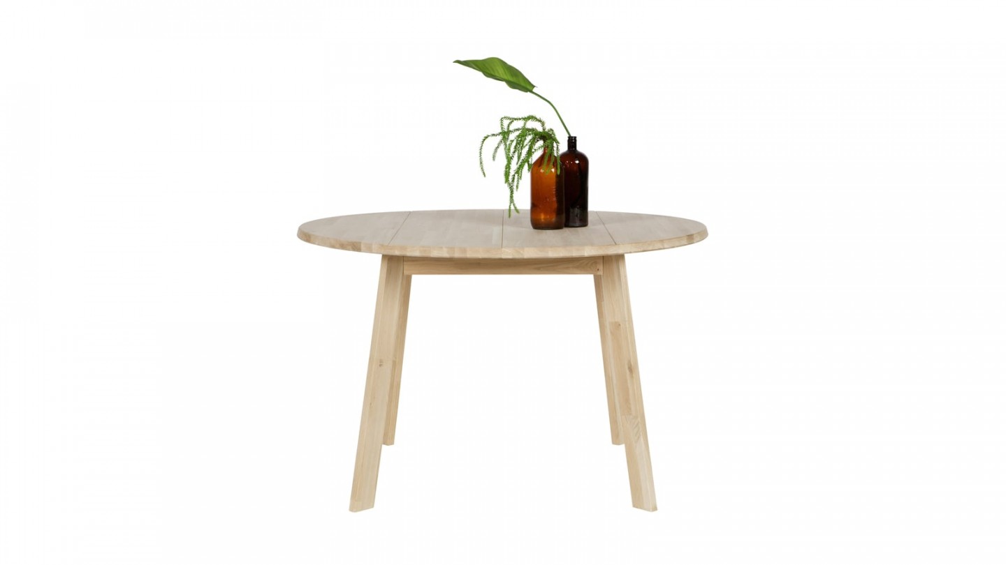 Table à manger ronde en chêne, 120cm de diamètre - Collection Disc