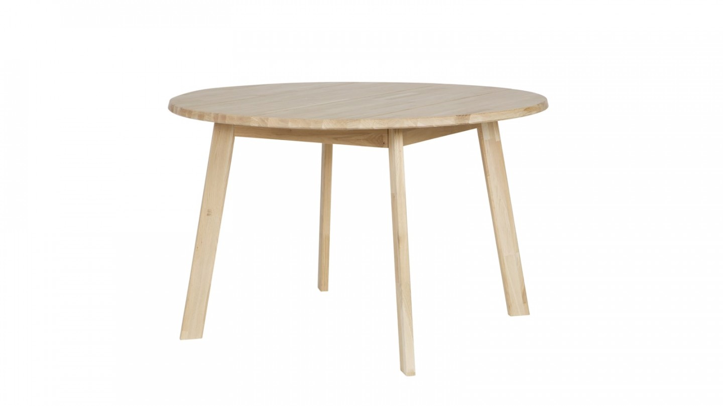 Table à manger ronde en chêne, 120cm de diamètre - Collection Disc