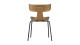 Lot de 2 chaises en bois de frêne naturel, piètement en métal - Collection Form