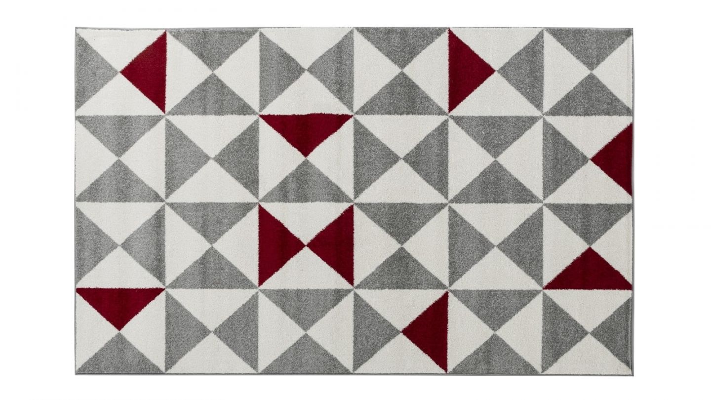 Tapis scandinave rouge 120x160cm - Collection Alicia
