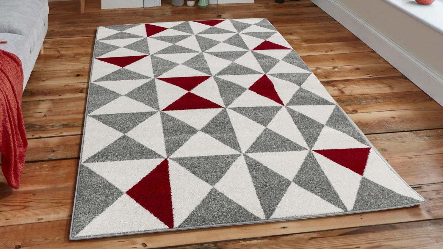 Tapis scandinave rouge 120x160cm - Collection Alicia