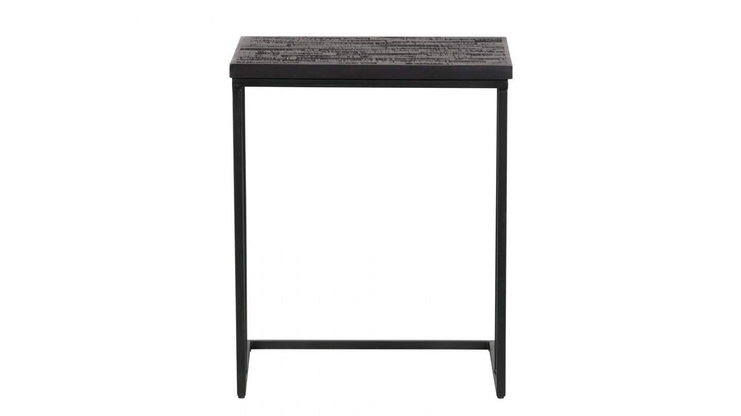 Table basse en bois noir en forme de U - Collection Sharing