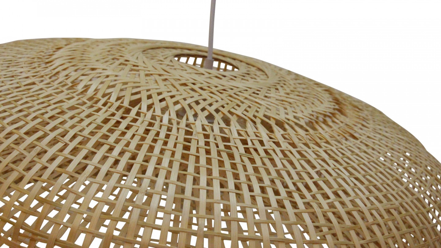 Suspension ronde en bambou naturel - Collection Construct - BePureHome