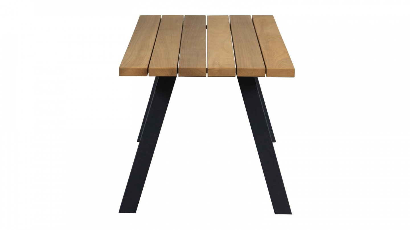 Table de jardin 6 personnes en bois et métal - Collection Tablo - Woood