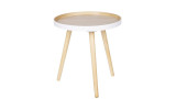 Table basse 40x40cm bois et blanc - Collection Sasha - Woood