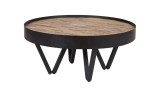 Table basse ronde noire - Collection Dax - Woood
