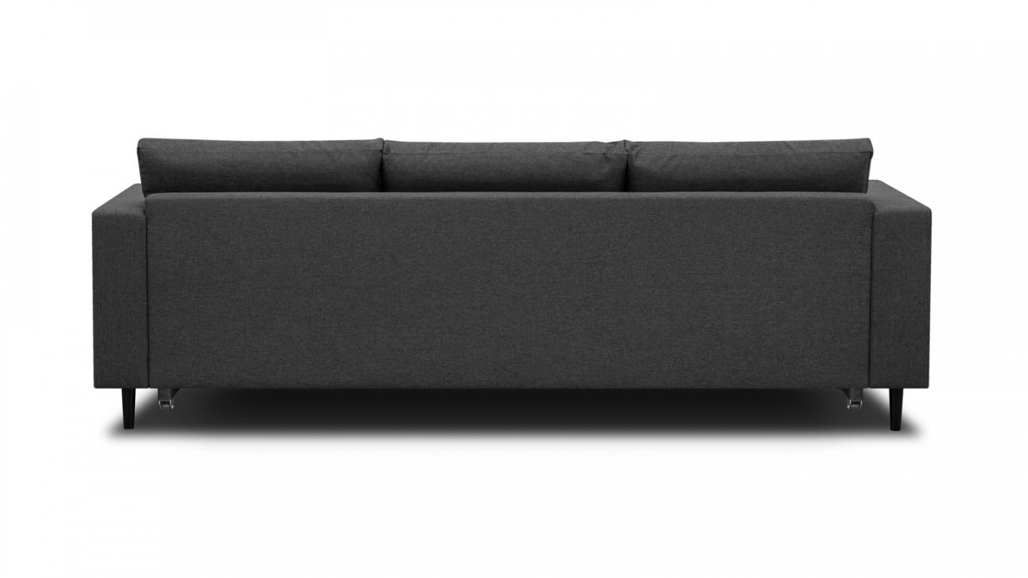 Canapé 3 places convertibles en tissu gris souris - Collection Viktor