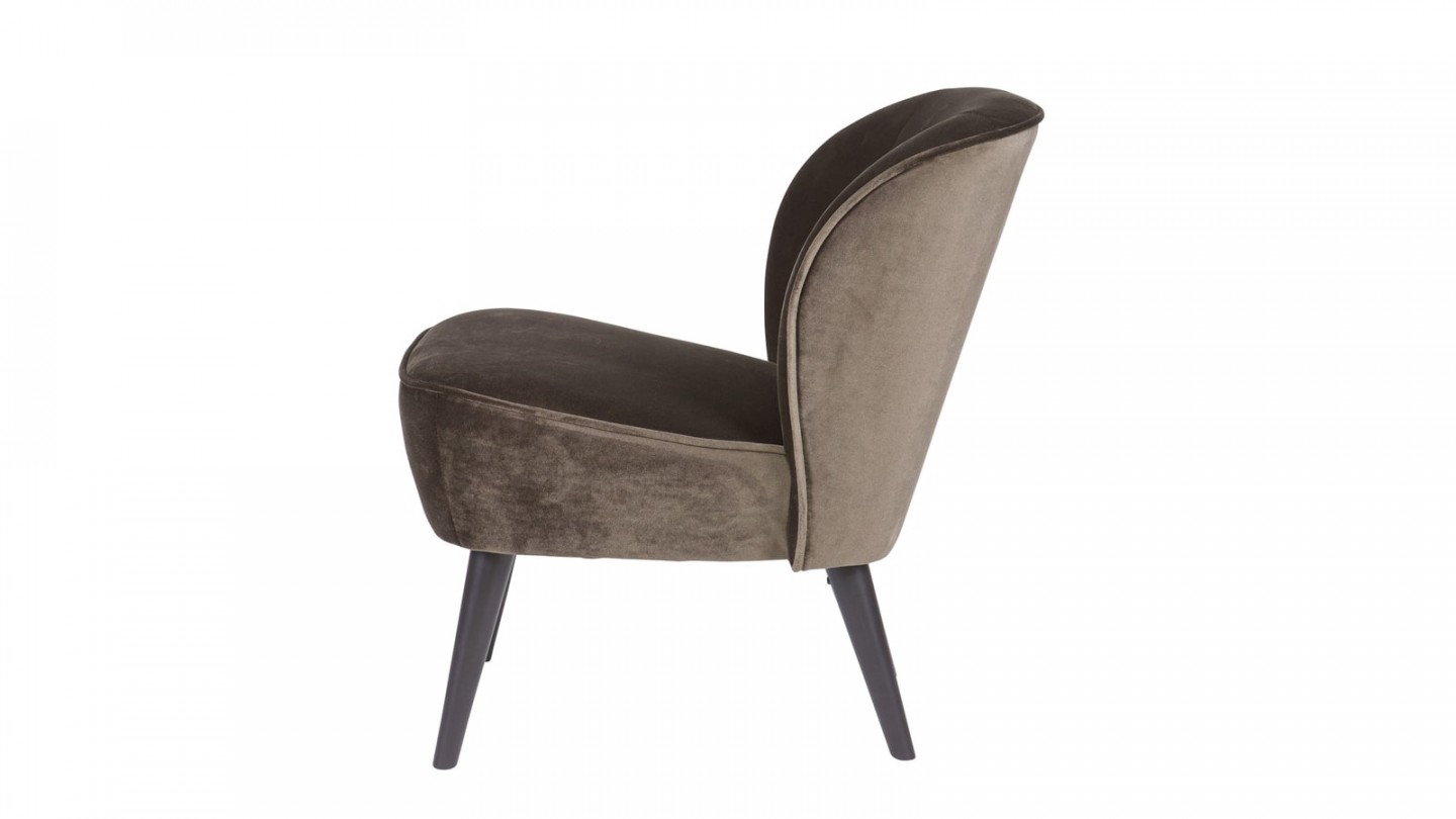 Fauteuil velours vert chaud – Collection Sara