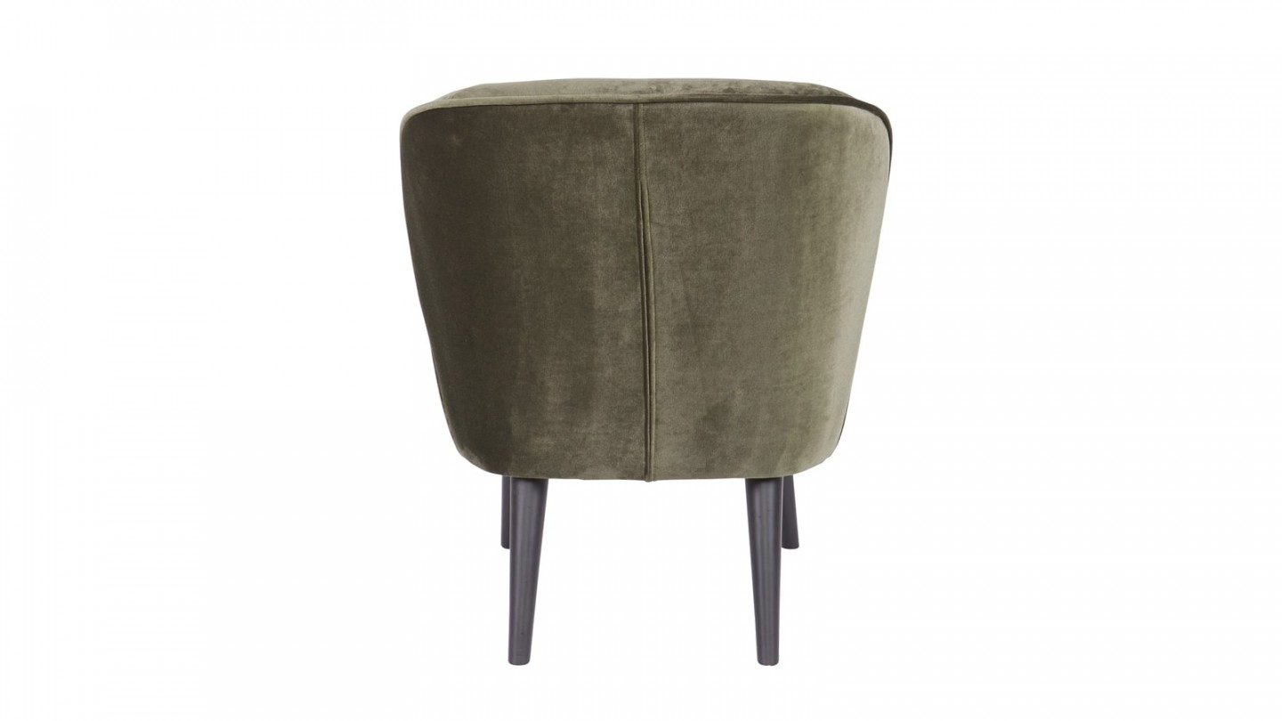 Fauteuil velours vert chaud – Collection Sara