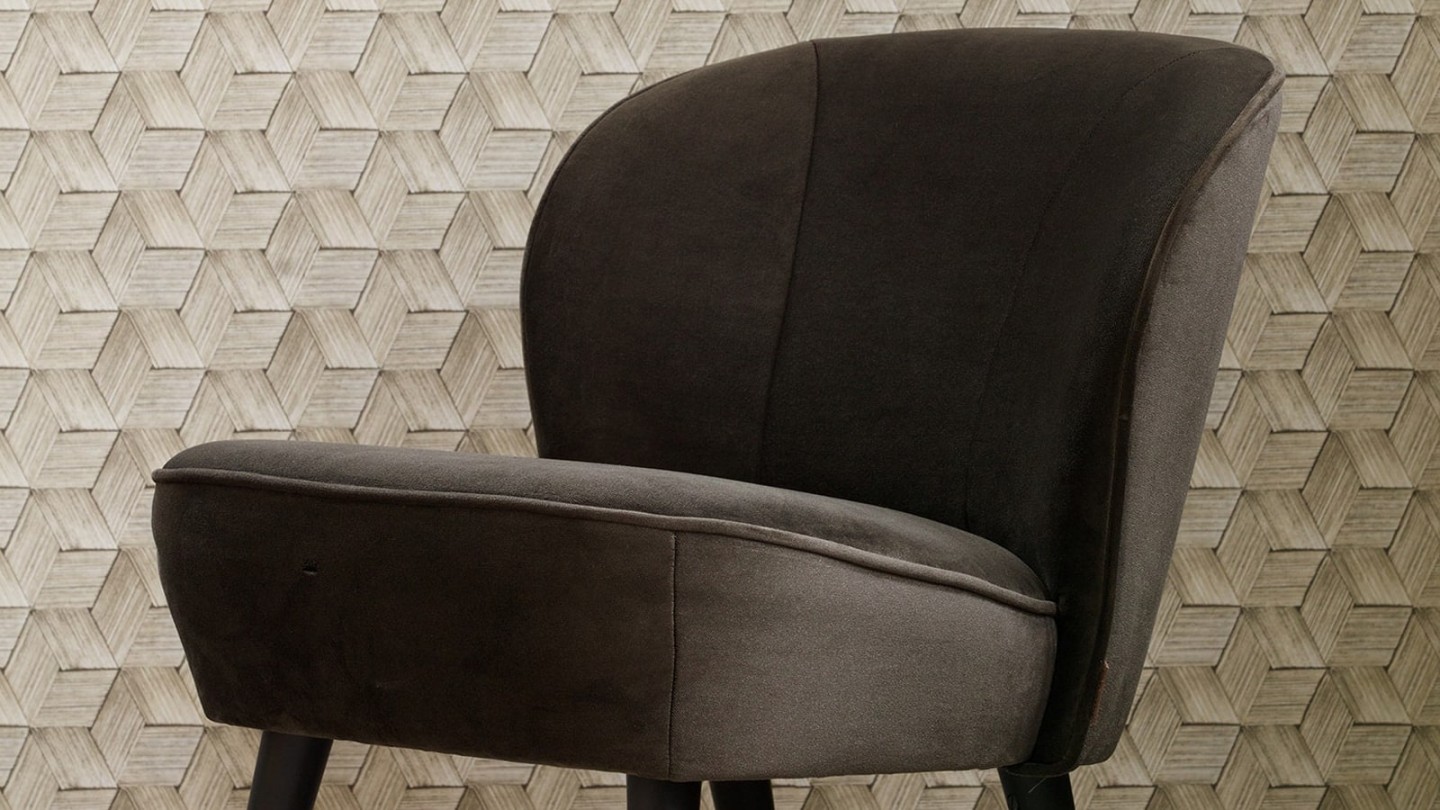 Fauteuil velours vert chaud – Collection Sara