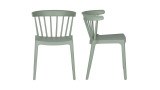 Lot de 2 chaises de jardin en résine vertes - Bliss - Woood