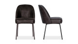 Lot de 2 chaises en cuir noir - Collection Vogue - BePureHome
