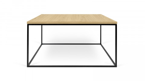 Table basse carrée en chêne et piètement en métal noir - Gleam - Homifab