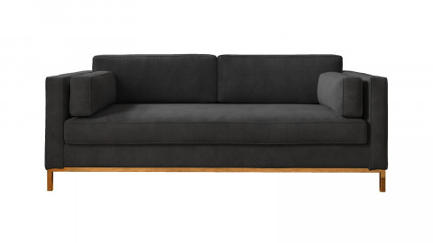 Canapé 3 places en tissu gris anthracite - Milano - Elle Décoration