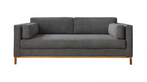 Canapé 3 places en tissu gris - Milano - Elle Décoration