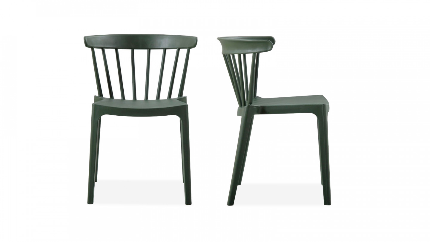 Chaise en plastique vert - Collection Bliss - Woood
