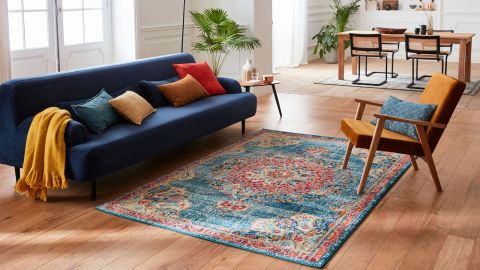 Tapis vintage Turquoise 200x290cm - Collection Rhys