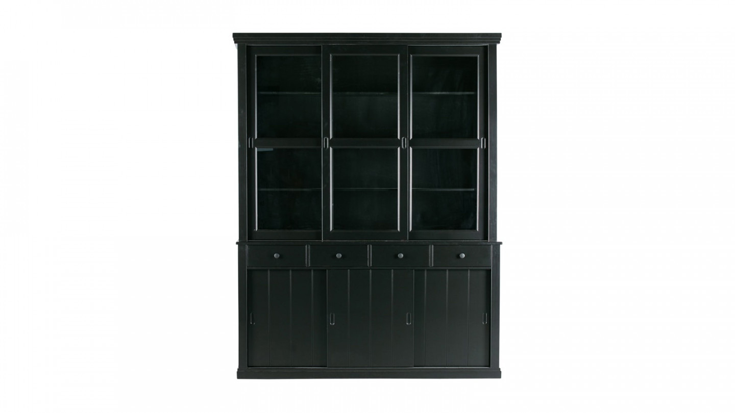 Vaisselier en pin massif noir - Lagos - Woood