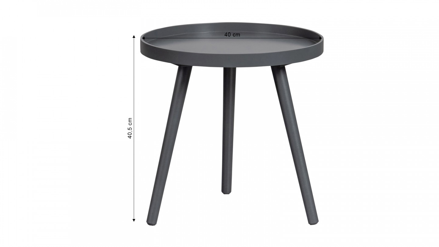 Table d'appoint gris anthracite - Sasha - Woood
