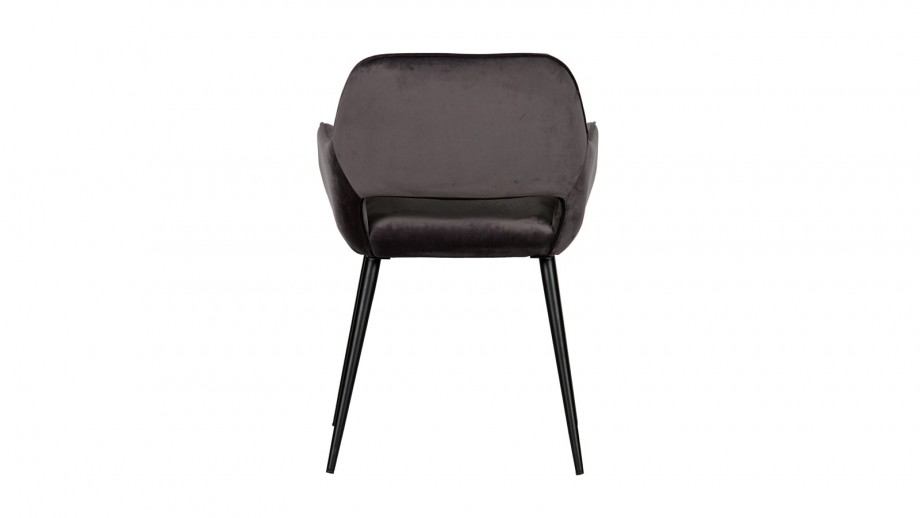 Lot de 2 chaises en Velours gris – Collection Jelle – Woood