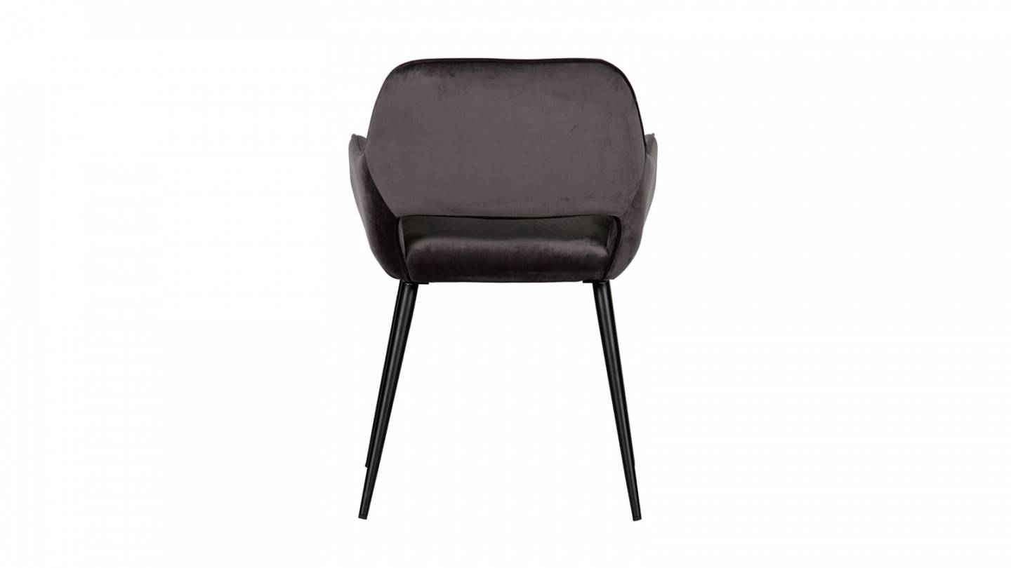 Lot de 2 chaises en Velours gris – Collection Jelle – Woood