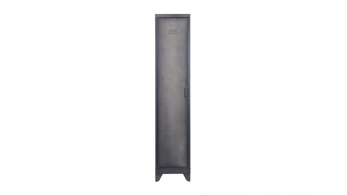 Armoire 1 porte en métal noir - Collection Cas
