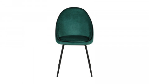 Lot de 2 chaises en velours vert canard - Maya