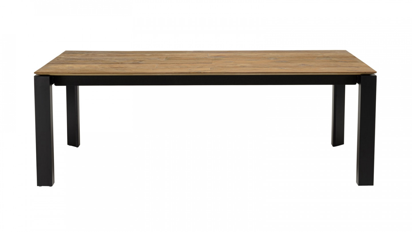 Table à manger en bois recyclé avec rallonges - 220 cm