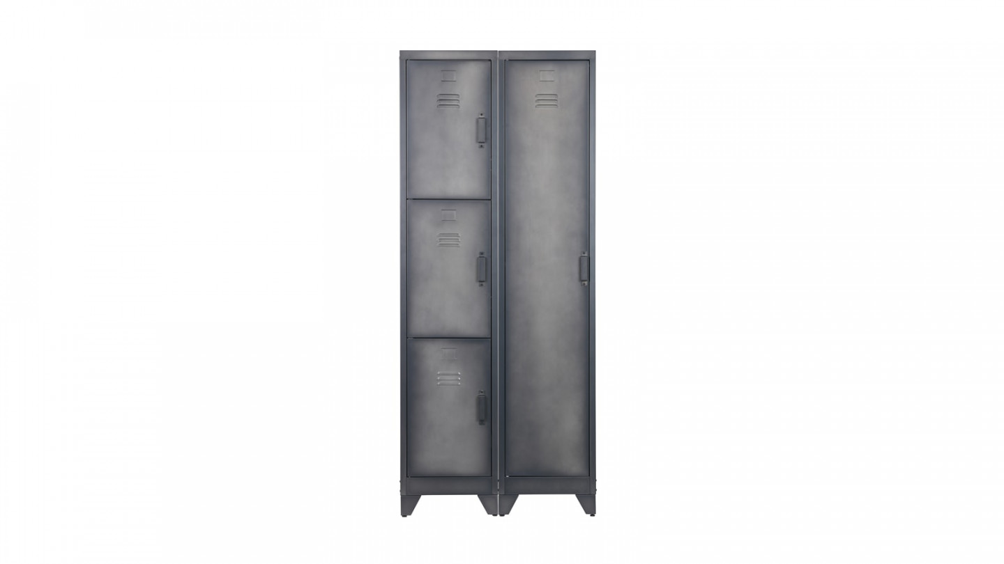 Armoire 3 portes en métal noir - Collection Cas