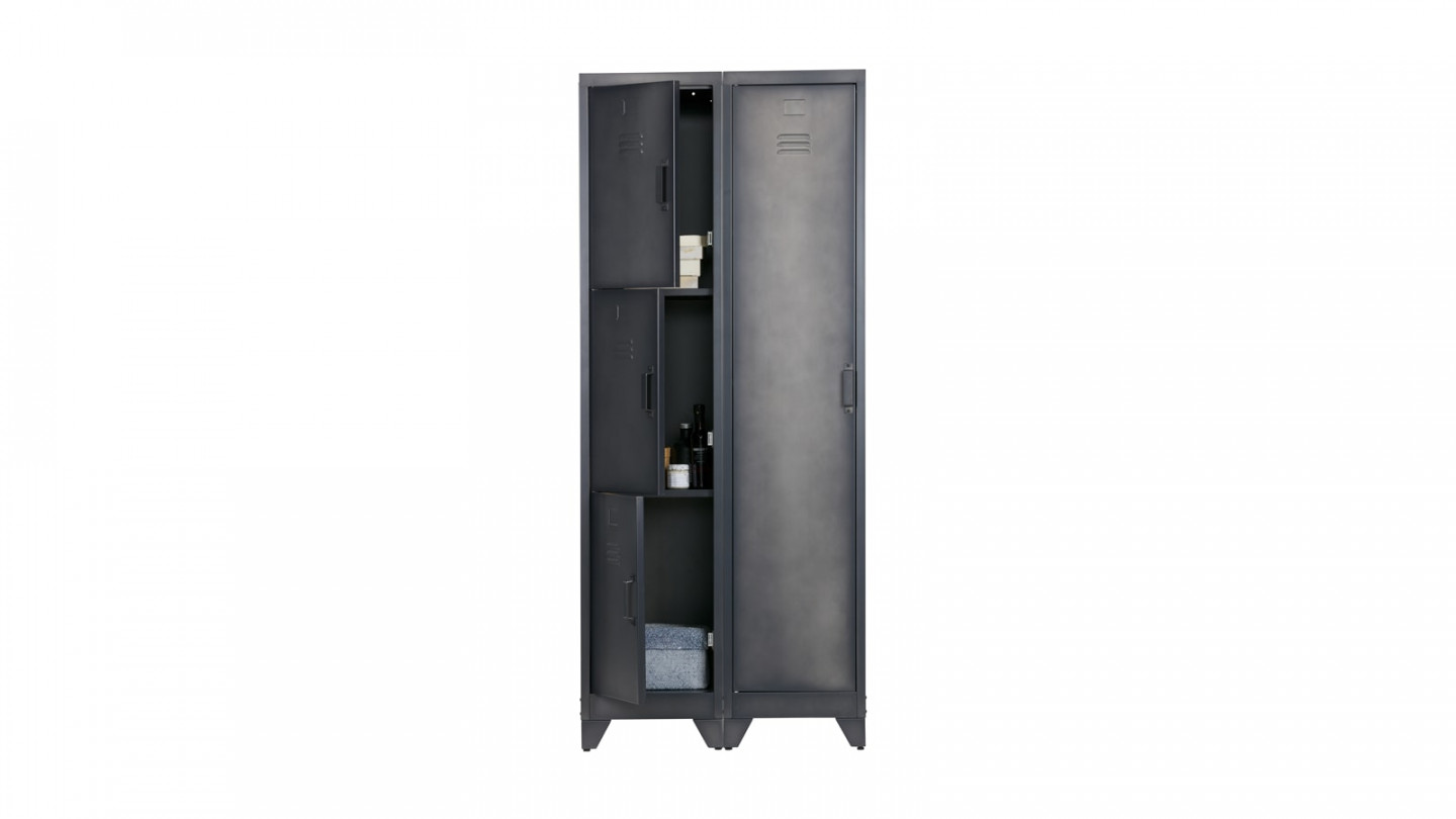 Armoire 3 portes en métal noir - Collection Cas