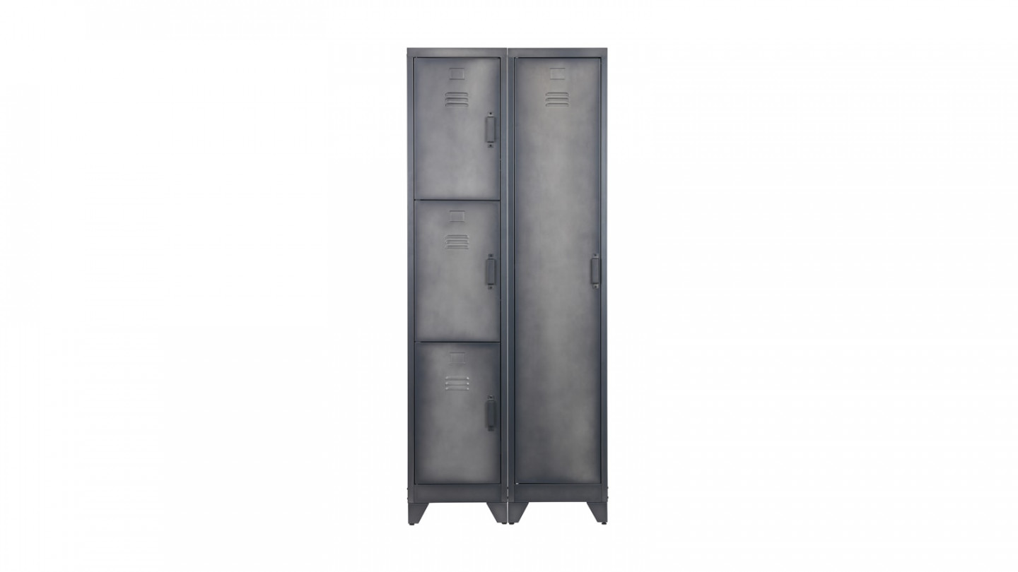 Armoire 1 porte en métal noir - Collection Cas