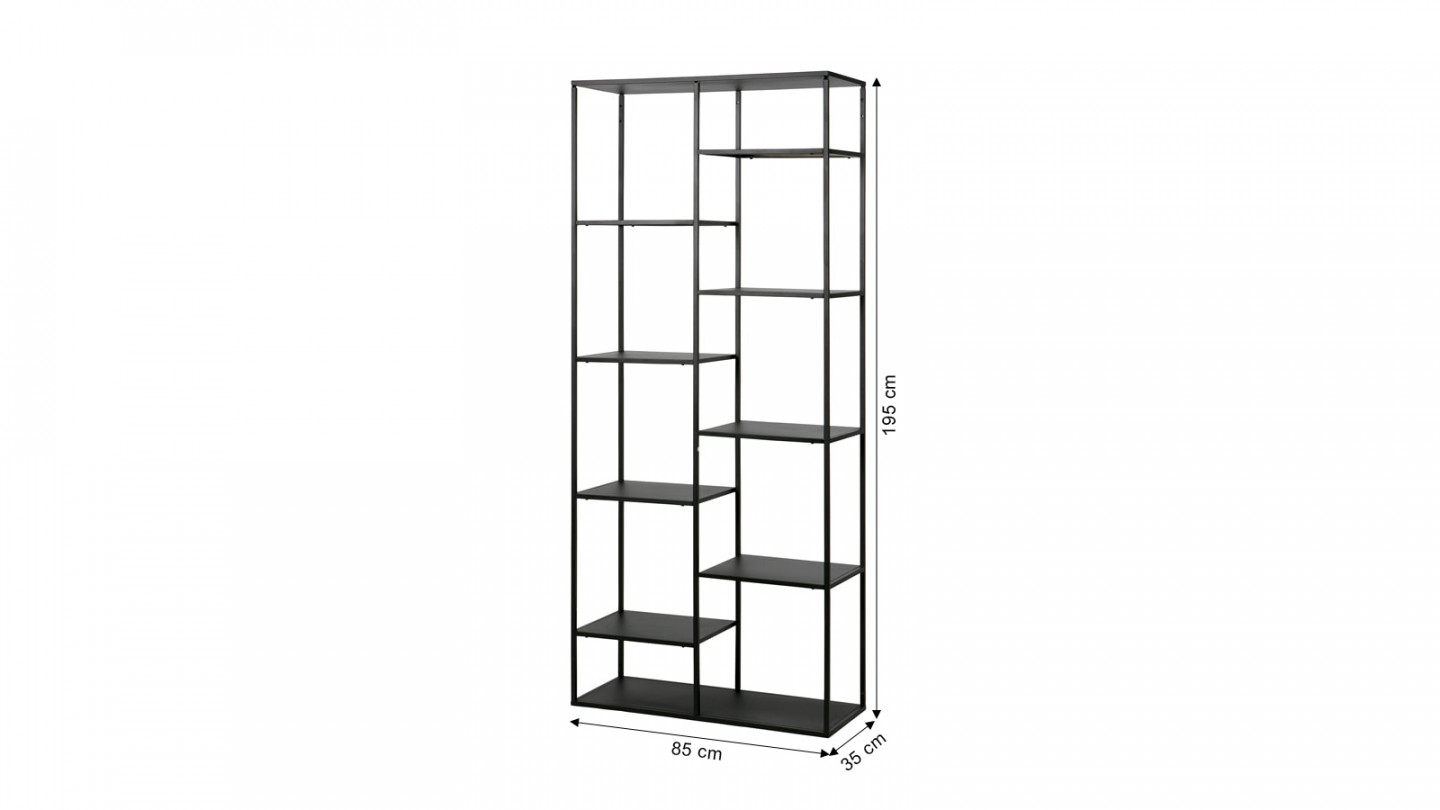 Etagère casiers en métal noir 85cm – Collection June