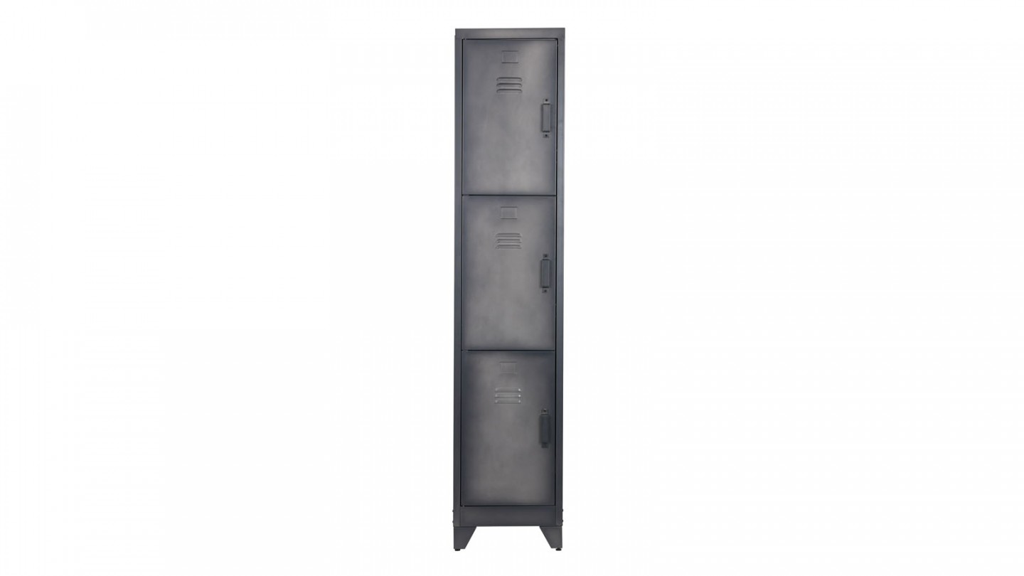 Armoire 3 portes en métal noir - Collection Cas