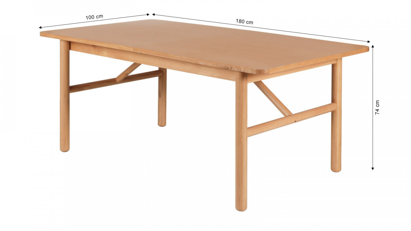 Table extensible en chêne naturel 180 cm - Gost